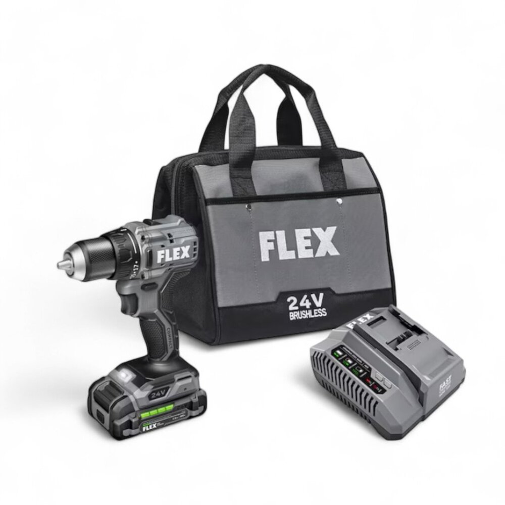 FLEX COMPACT 24-volt 1/2-in Keyless Brushless Cordless Drill ( 1 -Batteries Incl